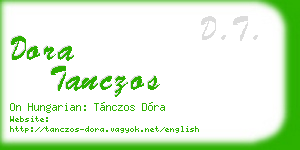 dora tanczos business card